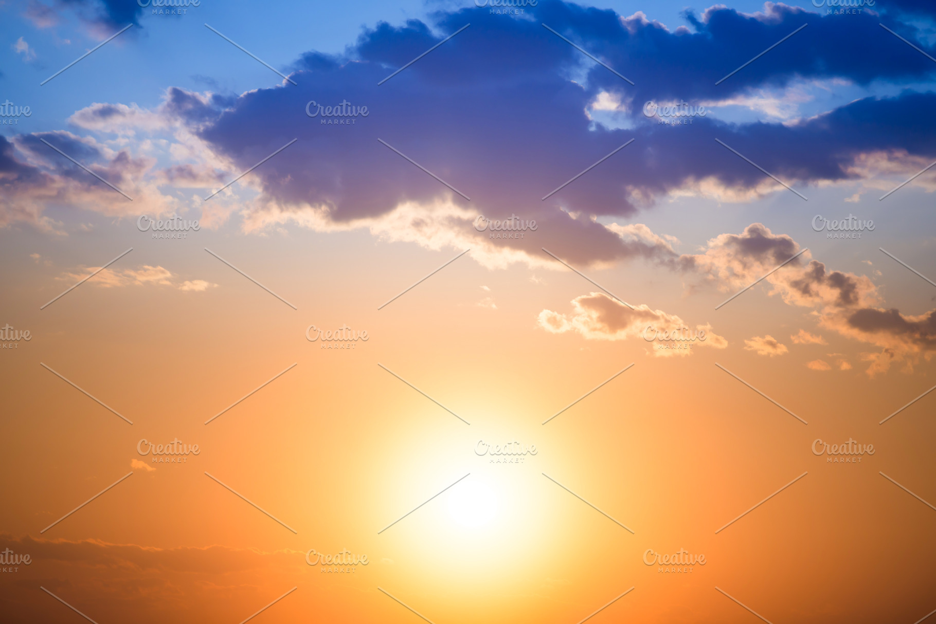 Sunset on sunset orange sky, a Nature Photo by Vapi