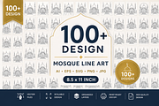 100+ Mosque Coloring Page for KDP, a Pattern Graphic by S Graphic Studio (Thumbnail 1 of 3)