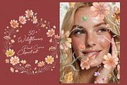Peach Cosmos Wildflower Clipart Set, an Object Graphic by Digital Museum (Thumbnail 2 of 8)