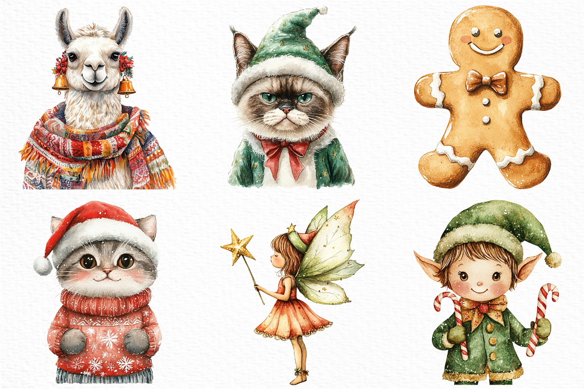 Christmas Characters Png, an Illustration by Craft Nest (Photo 2 of 6)