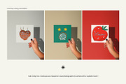 Square greeting card in hand mockup, a Merchandise Mockup by MCKP*ME (Thumbnail 3 of 5)