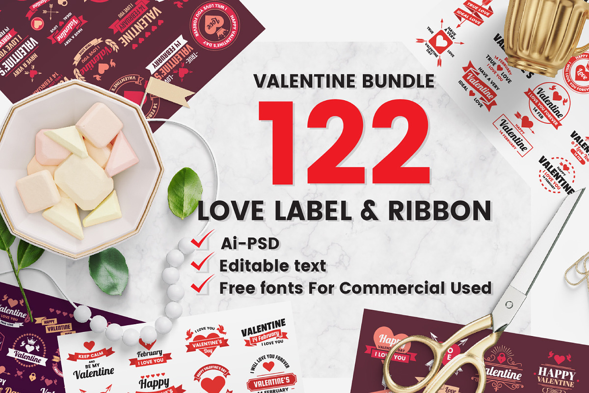122 LOVE LABEL & RIBBON, a Branding & Logo Template by Toonsteb (Photo 14 of 15)