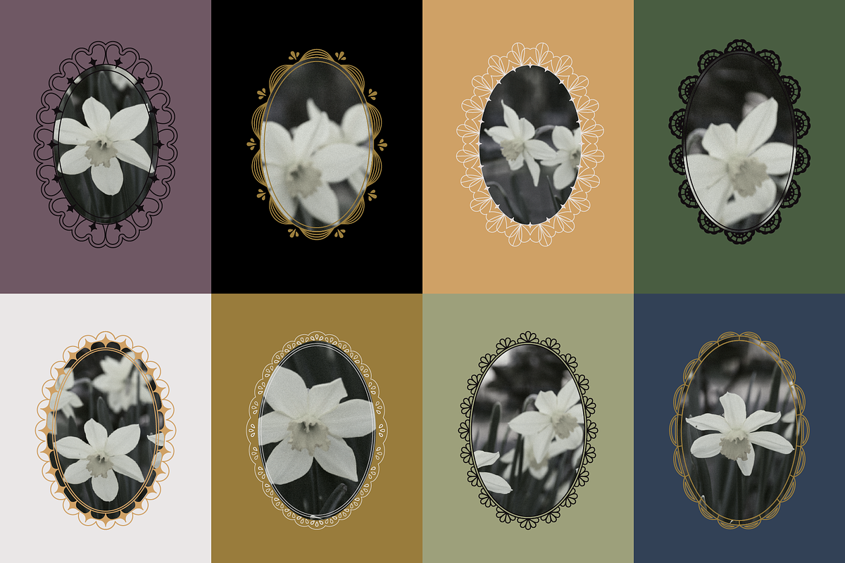 Line Lace Frames - vector designs, an Object Graphic by venimo (Photo 6 of 14)