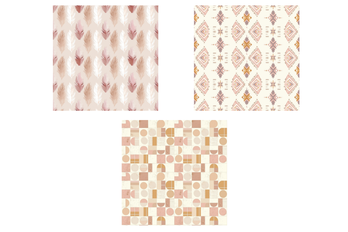 Dusty Pink Boho Nursery Backgrounds, a Pattern Graphic by Mash Mash ...