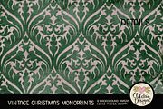 Vintage Christmas Monoprint Papers, a Texture Graphic by Clikchic Designs (Thumbnail 6 of 6)