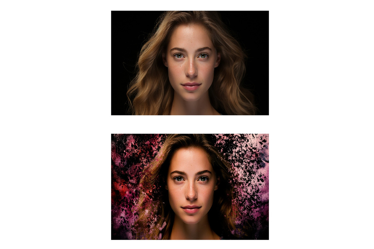 Crimson Bloom Particle Photo Effect, a Brushes & More by studiogstock (Photo 2 of 2)