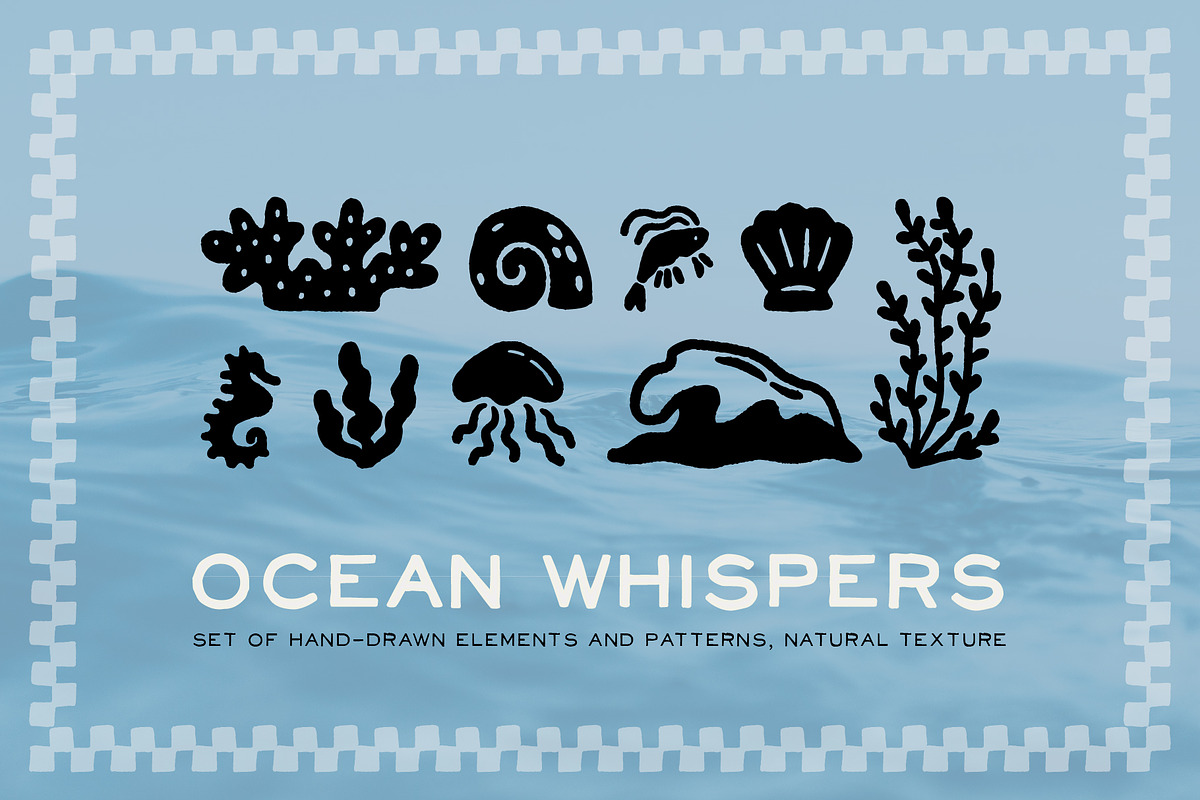 OCEAN WHISPERS | Graphic collection, an Illustration by katieromanoff_art (Photo 1 of 14)