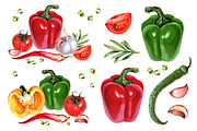 Vegetables illustrations kit, a Food Illustration by Sundra (Thumbnail 5 of 11)