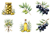 Olives Clipart, Olive Branch, an Illustration by DreamArtGraphic (Thumbnail 2 of 4)