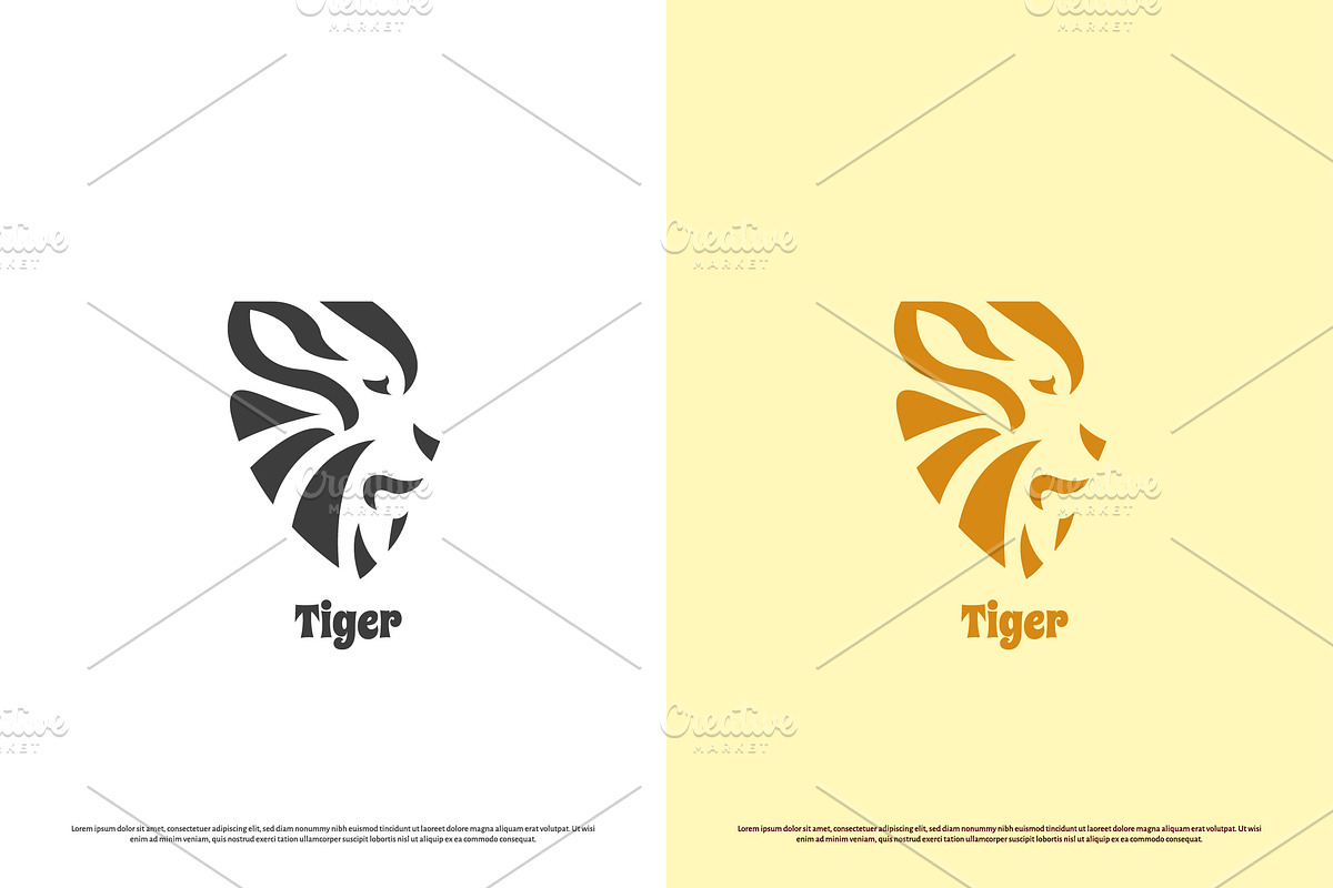 Tiger Animal Logo Design Icon vector, a Branding & Logo Template by Morvana Crew