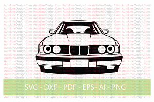 M5 E34 Drift Car Vector