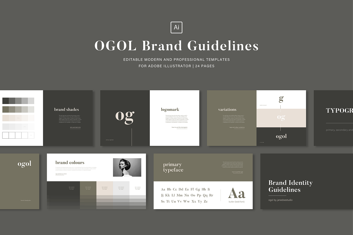 OGOL - Brand Guidelines Template, a Templates & Theme by Swyn.Studio (Photo 1 of 6)