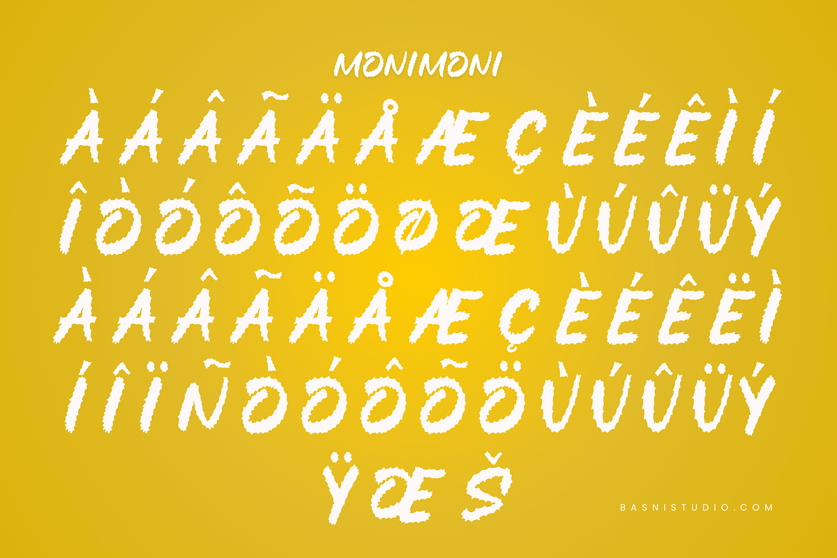 MONIMONI Allcaps Font, a Sans Serif Font by Basnistudio (Photo 7 of 8)