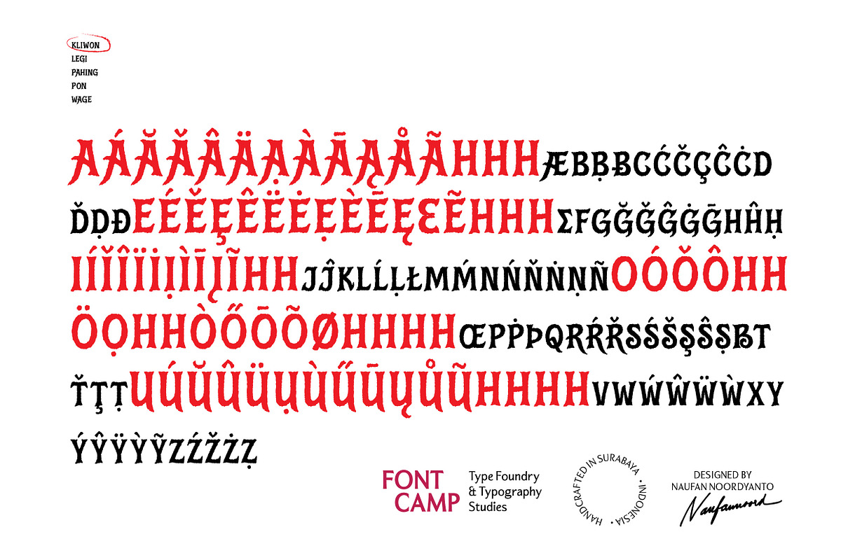 Kliwon Scary Font, a Serif Font by Fontcamp Type Foundry (Photo 6 of 13)