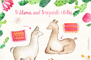 Summer Llamas, an Animal Illustration by Flora+Bear (Thumbnail 3 of 6)