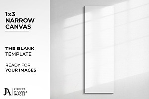 Narrow 1x3 Canvas Mockup Template