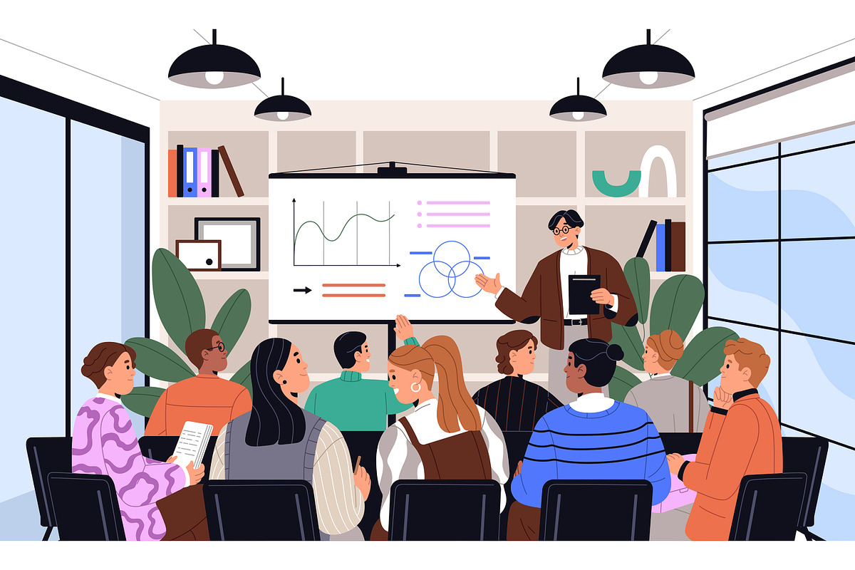Business training scene + banner, a Person Illustration by PaperTrident (Photo 1 of 3)