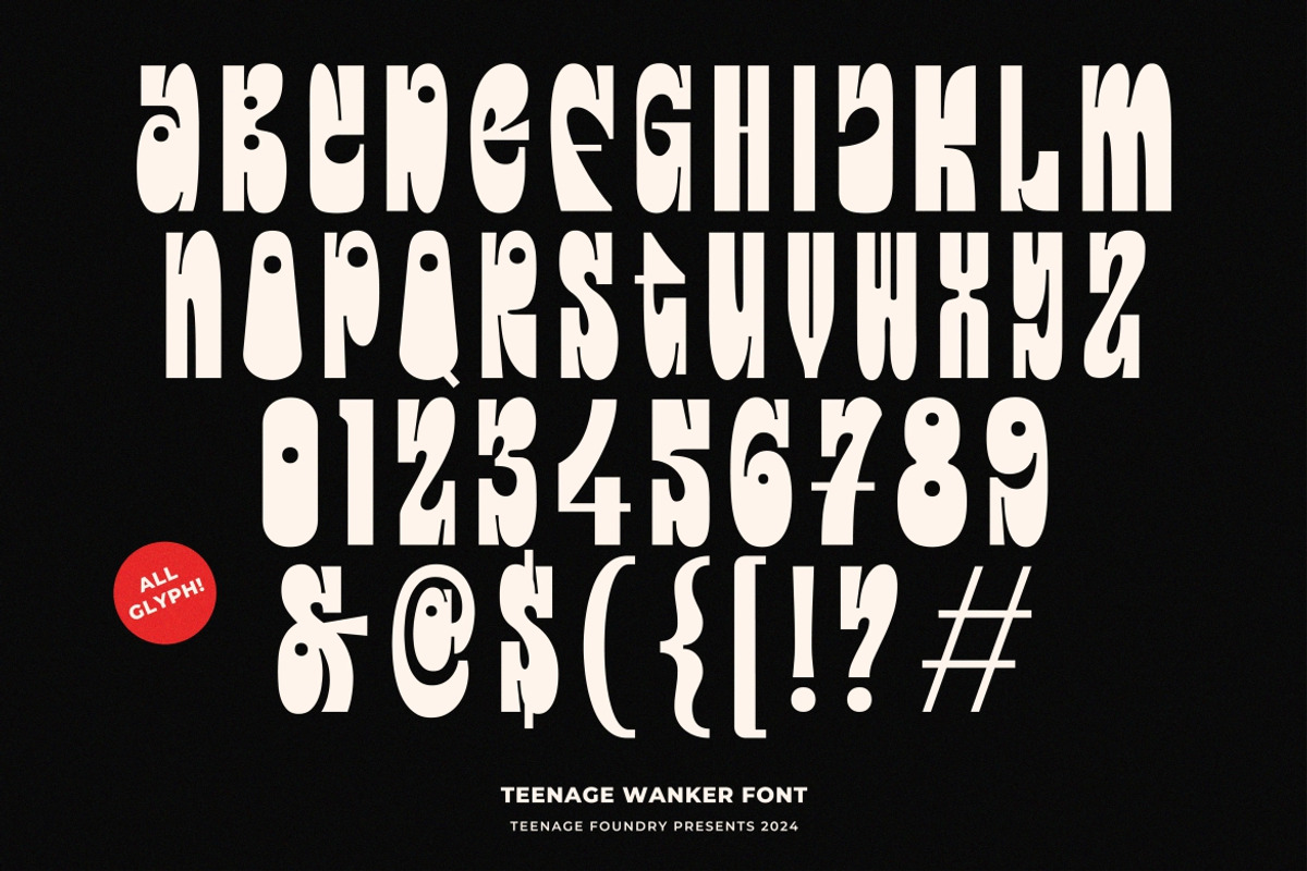 Teenage Wanker, a Slab Serif Font by TeenageFoundry (Photo 8 of 8)