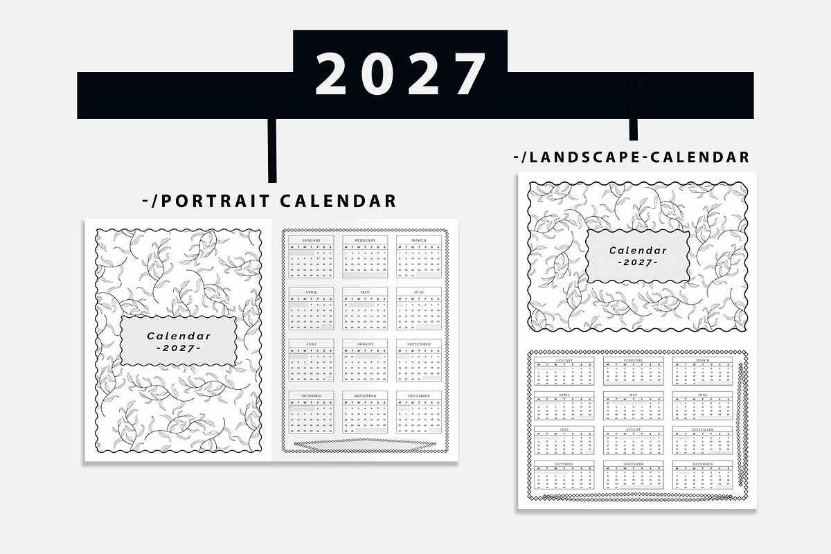 # 2027–2030 Calendar Template Bundle, a Stationery Template by MNT-Creator (Photo 4 of 7)