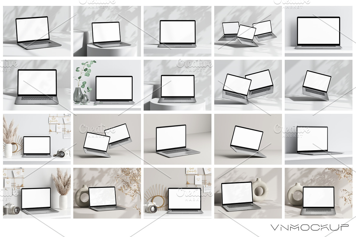 Laptop Bundle - 20 Mockups, a Device Mockup by VNmockup (Photo 5 of 8)