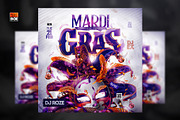Flyer Mardi Gras Template, a Flyer Template by MonkeyBOX (Thumbnail 1 of 3)