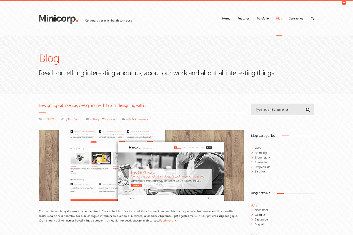 Minicorp - Agency WordPress Theme, a WordPress Template by IshYoBoy (Photo 5 of 7)