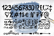 Ink Font, decor. Watercolor splash, a Script Font by Tatianakost49 (Thumbnail 3 of 5)