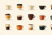 30 EPS. Coffee Cup Vector Icons, an Object Graphic by adenpinkstore (Thumbnail 8 of 15)