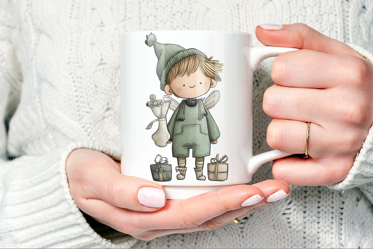 Whimsical Christmas Fairy Clipart, a Seasonal Illustration by V Design Creator (Photo 6 of 8)