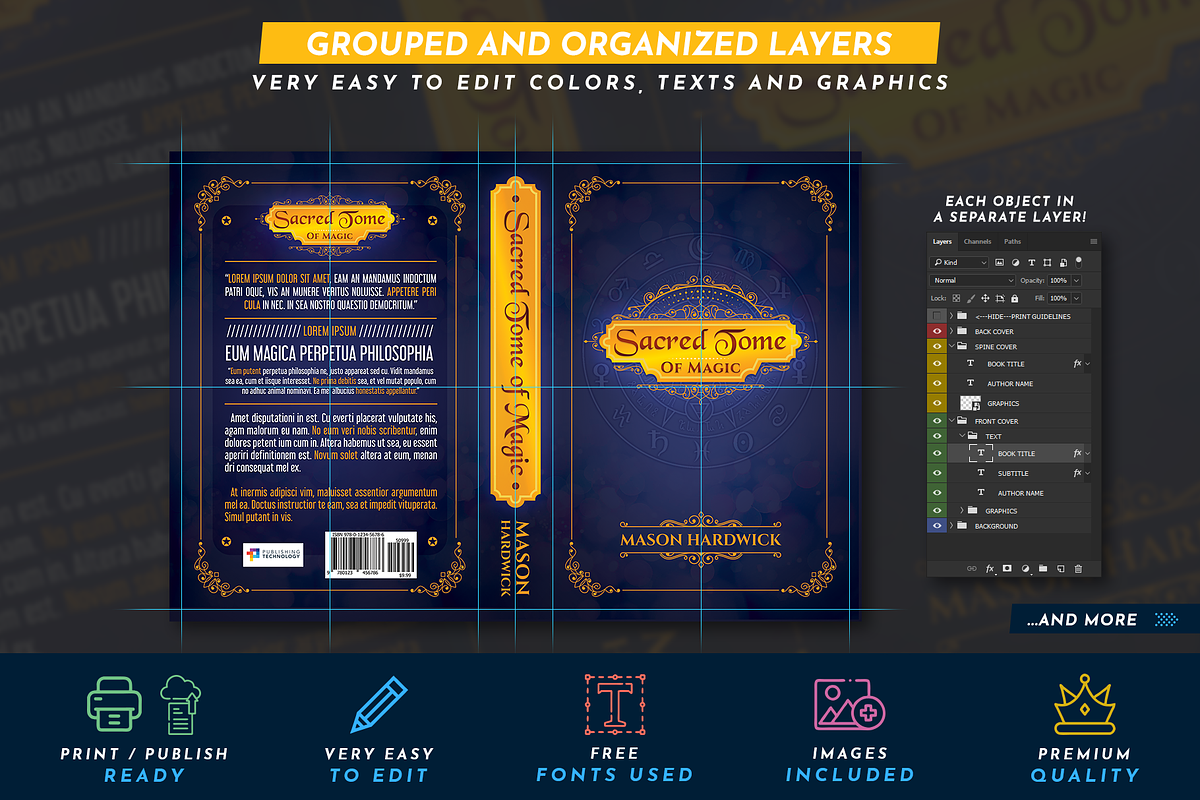 Book Cover Template 61, a Templates & Theme by Digital Goods (Photo 3 of 11)