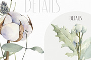 Trendy botany Watercolor collection, an Object Illustration by ArtMaslyana (Thumbnail 7 of 10)