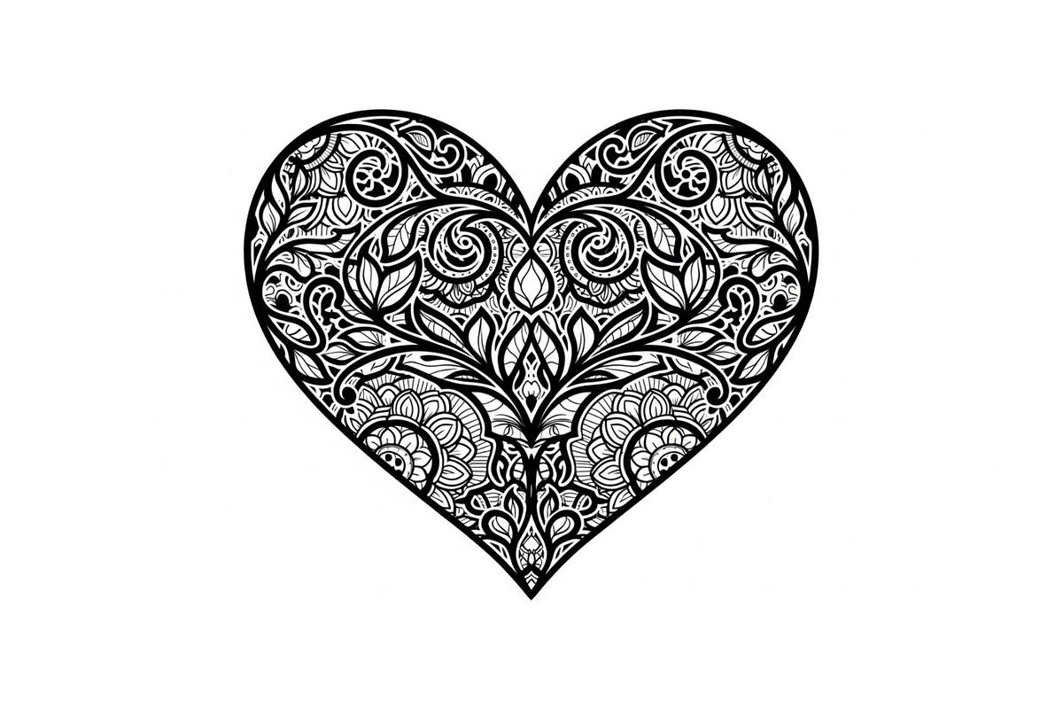 Ornamental Heart Silhouette Bundle, an Illustration by jahid234 (Photo 26 of 31)