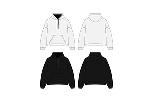 Men’s Hoodie Design Template, an Illustration by S.i. Graphics