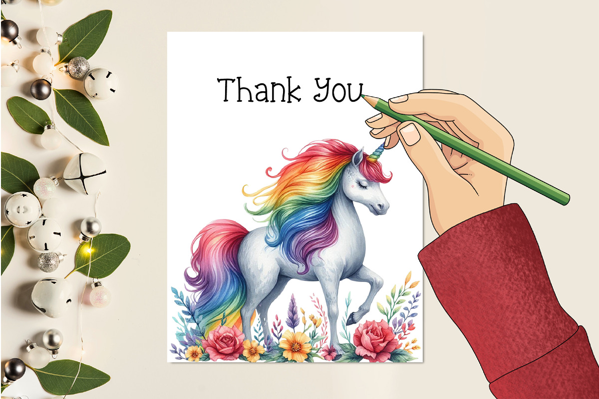 Rainbow Unicorn Clipart Bundle, an Illustration by Creative Art (Photo 5 of 6)