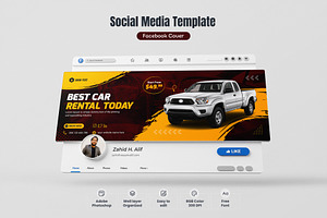 Car rental social media cover banner, a Social Media Template by zahidhossainalif