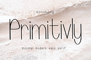 Primitivly Minimal Modern Sans Serif, a Sans Serif Font by Quothron (Thumbnail 1 of 8)