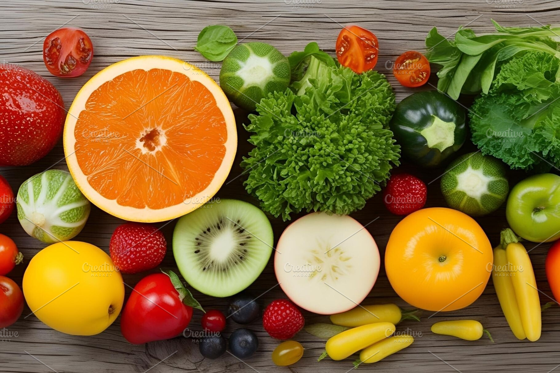 fruits and vegetables stock footage, a Food & Drink Photo by ComfortQ