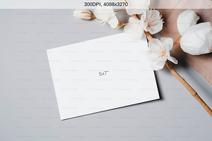 Horizontal Card Mockup, 7x5 Card