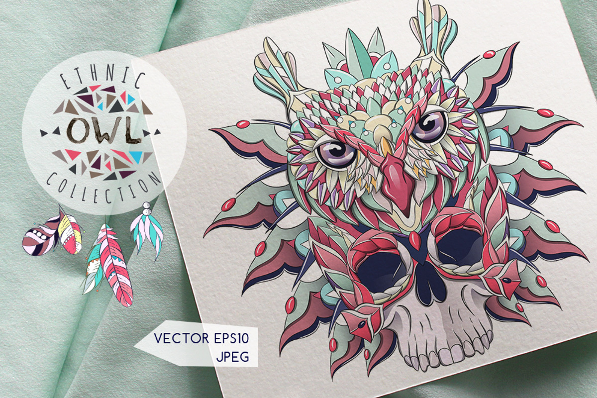 Ethnic Collection: Owl, an Animal Illustration by ArtoJoy (Photo 1 of 5)