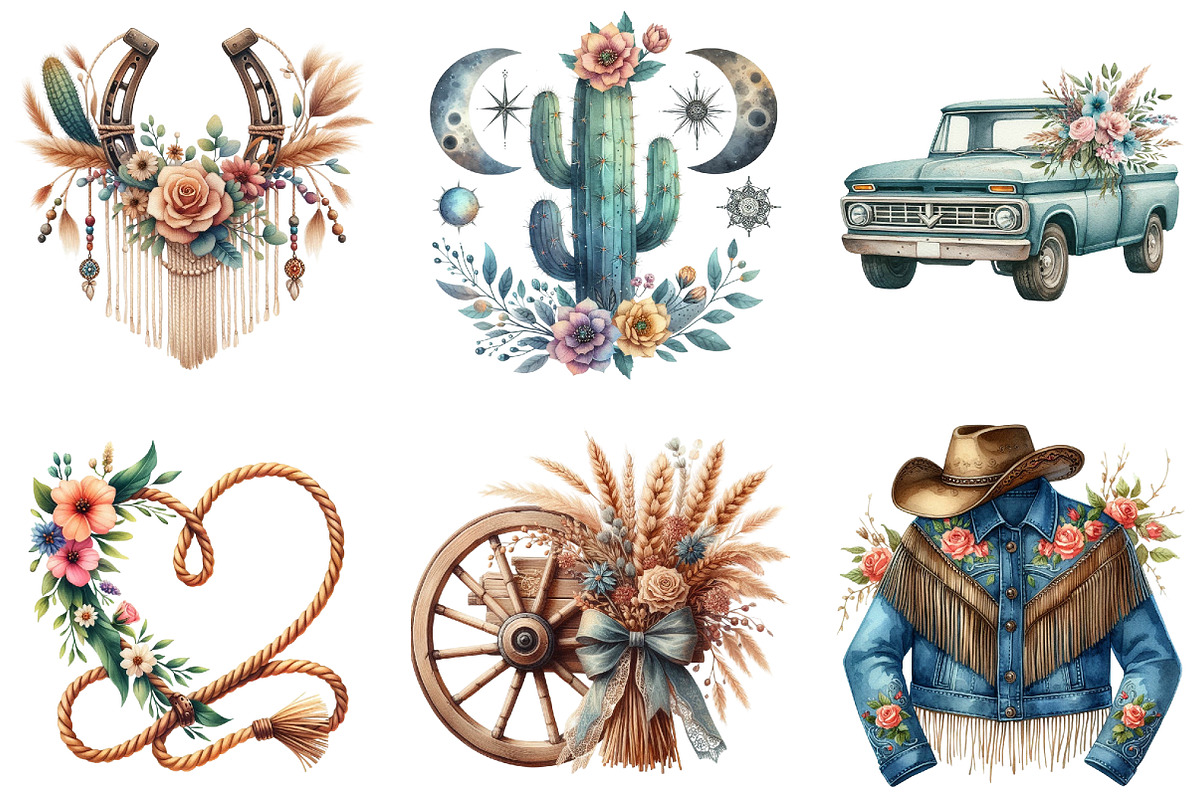 Western Boho Clipart, an Illustration by DreamArtGraphic (Photo 4 of 5)