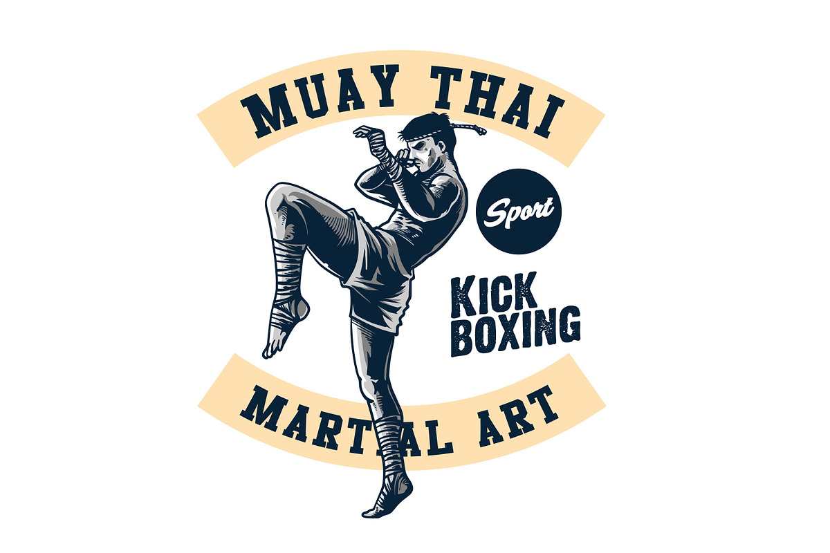MUAY THAI ARTWORK & BADGE, a Sport Illustration by grindstudio (Photo 4 of 5)