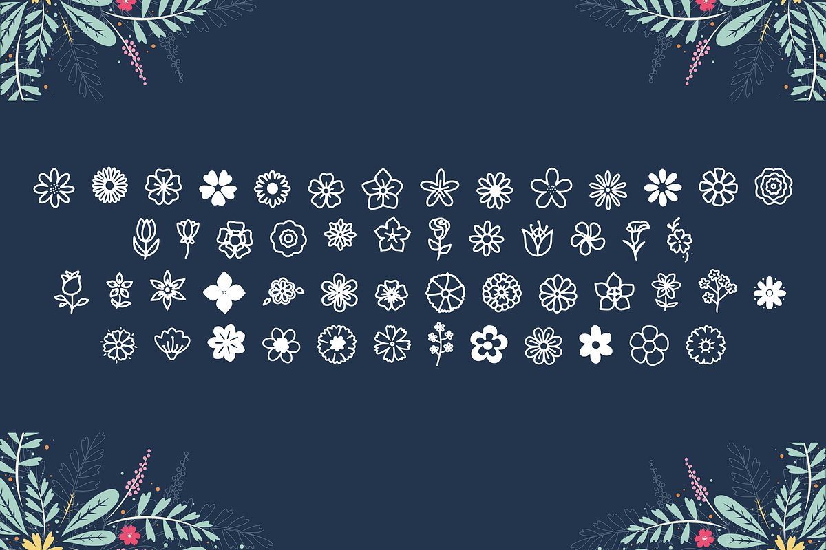 Flowery Font Duo, a Font by Aisyah (Photo 3 of 5)