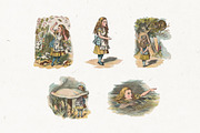 Vintage Alice in Wonderland II, a Person Illustration by Patterns for Dessert (Thumbnail 4 of 5)