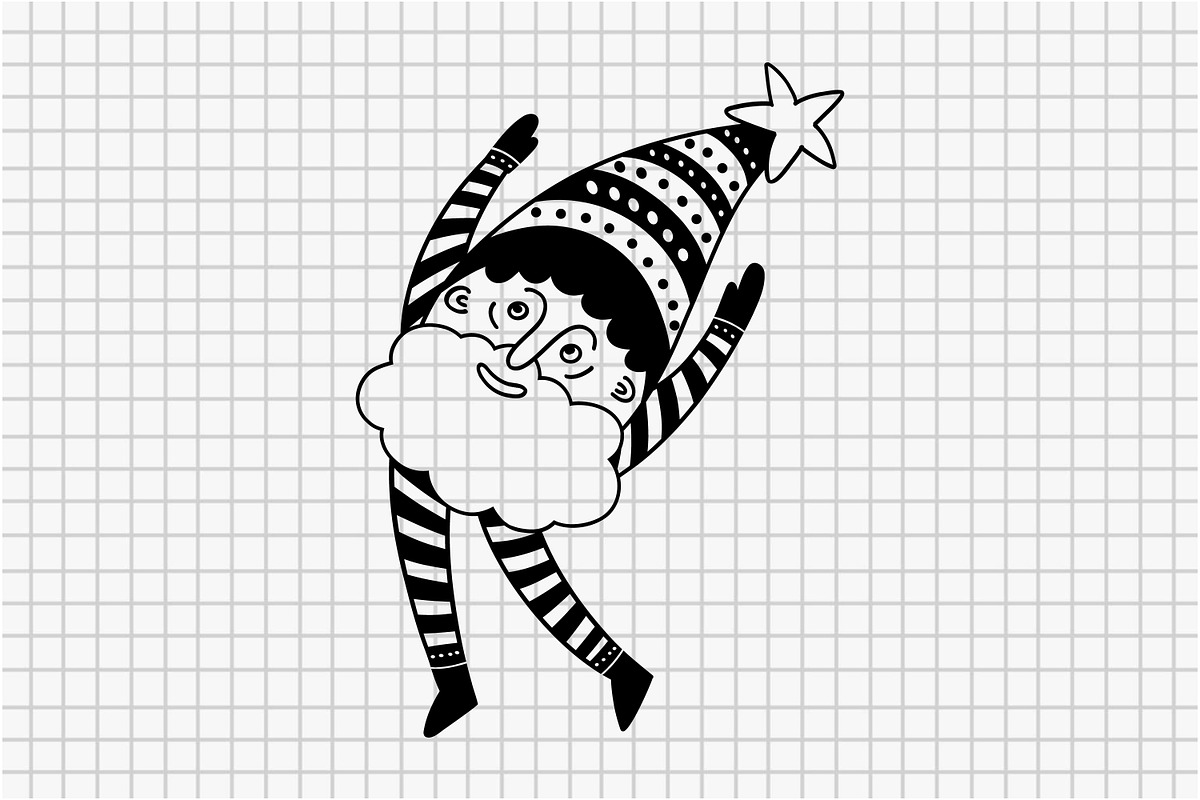 Christmas Gnomes Hand Drawn Set, an Illustration by Art's and patterns (Photo 3 of 7)