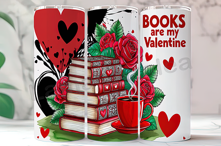 Anti Valentine's Book Lover Tumbler, an Object Graphic by LamanAzalea