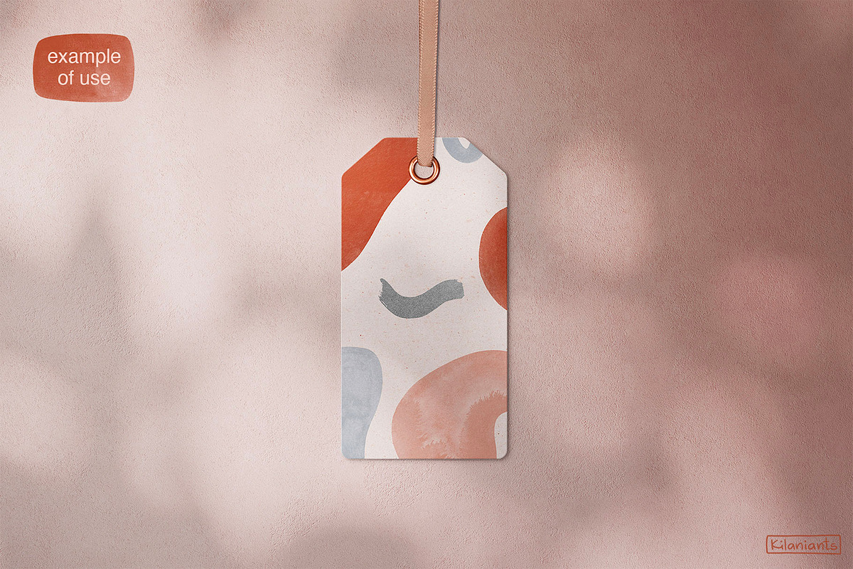 Terracotta Watercolor Shapes, a Texture Graphic by kilaniants (Photo 14 of 14)