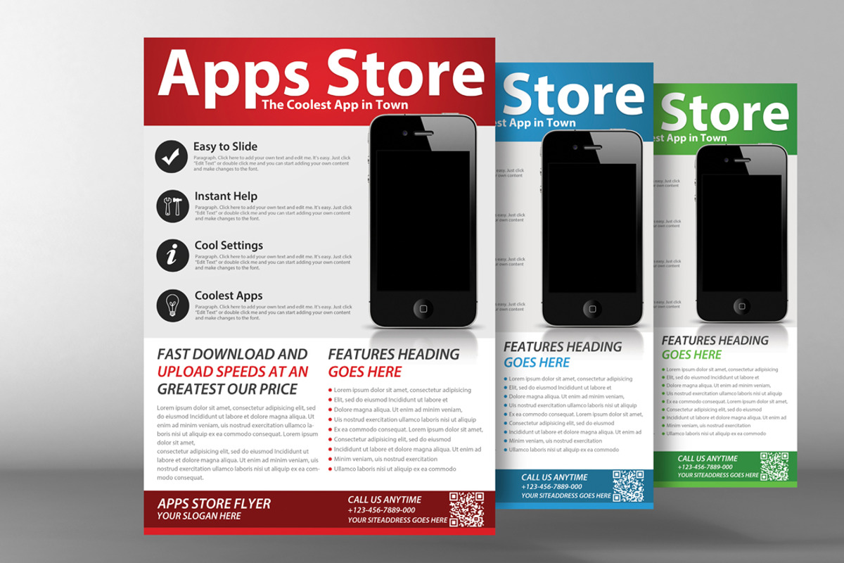 Apps Flyer Template, a Flyer Template by graphicforest