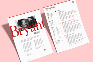 Red Resume Template And Cover Letter