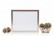 Silver 8x10 frame isolated mockup, a Print Template by JustLikeMyDesktop (Thumbnail 3 of 3)