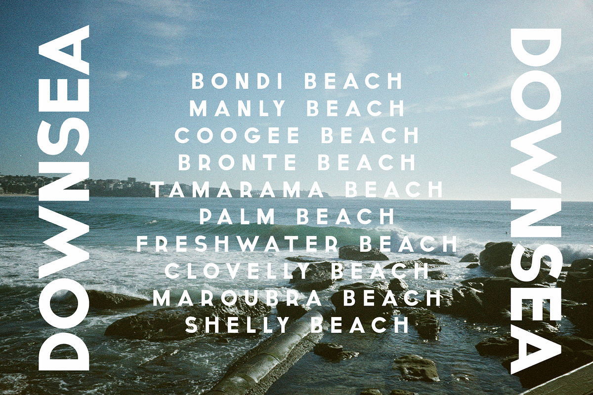 DownSea: Hand-Shaped Surf Font, a Sans Serif Font by ByStevie (Photo 2 of 4)